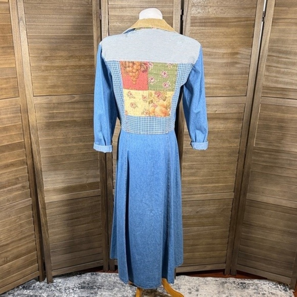 Pg Collections Ginger Bort Denim Patchwork Maxi D… - image 5